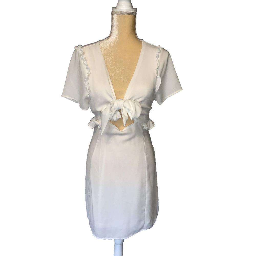 Available by Angela Fashion Ruffled Cutout Dress Size L